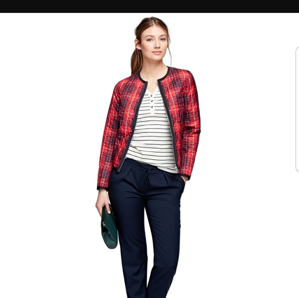 BROOKS BROTHERS REVERSIBLE PLAID PUFFER JACKET  M